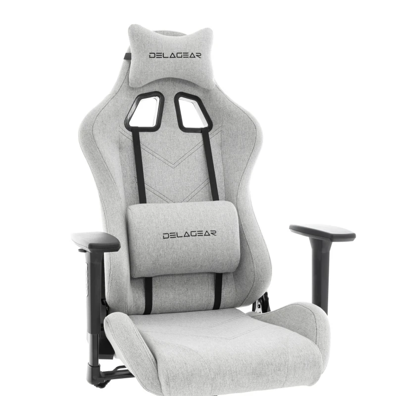 Fotel Gamingowy DELAGEAR G 606 Szary Materiałowy