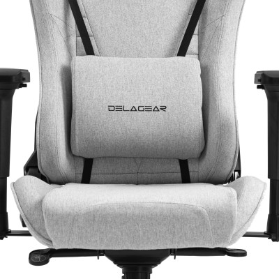 Fotel Gamingowy DELAGEAR G 808 Szary Materiałowy