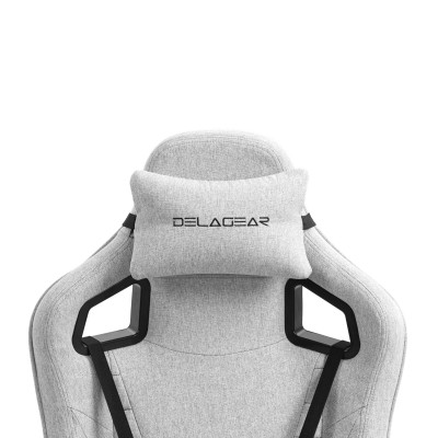 Fotel Gamingowy DELAGEAR G 808 Szary Materiałowy