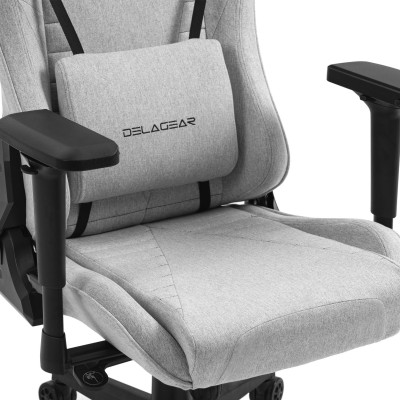 Fotel Gamingowy DELAGEAR G 808 Szary Materiałowy