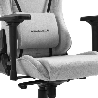 Fotel Gamingowy DELAGEAR G 808 Szary Materiałowy
