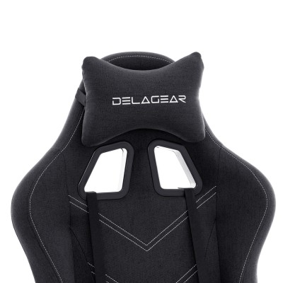 Fotel Gamingowy DELAGEAR G 606 Czarny Materiałowy