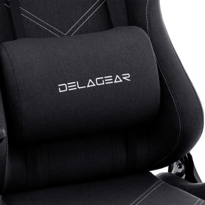 Fotel Gamingowy DELAGEAR G 606 Czarny Materiałowy