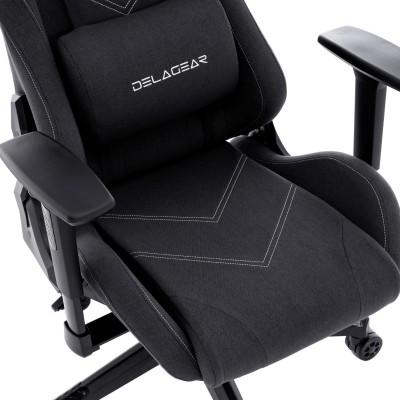 Fotel Gamingowy DELAGEAR G 606 Czarny Materiałowy