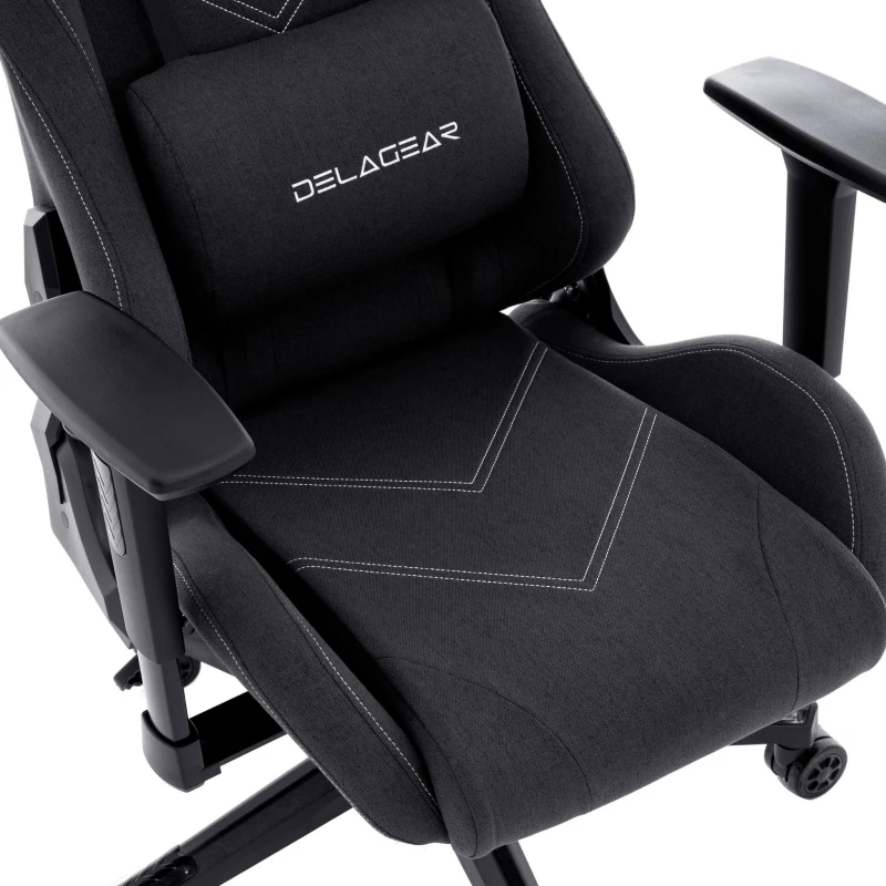 Fotel Gamingowy DELAGEAR G 606 Czarny Materiałowy