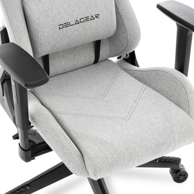 Fotel Gamingowy DELAGEAR G 606 Szary Materiałowy