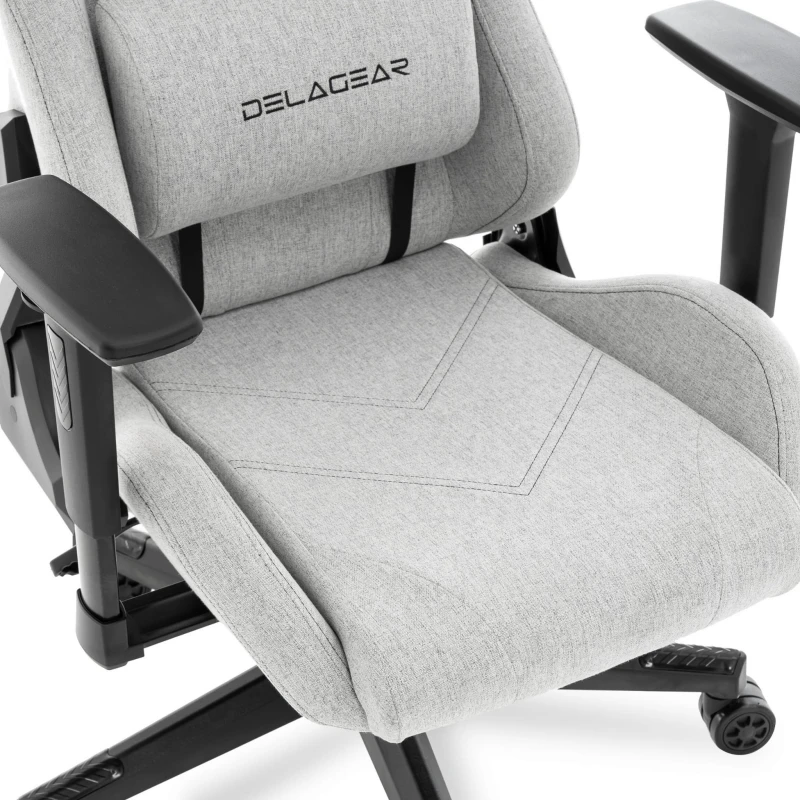Fotel Gamingowy DELAGEAR G 606 Szary Materiałowy