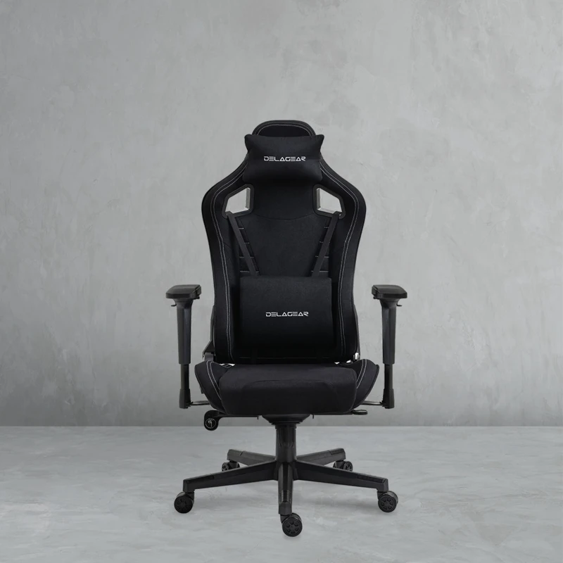 Fotel Gamingowy DELAGEAR G 808 Czarny Materiałowy