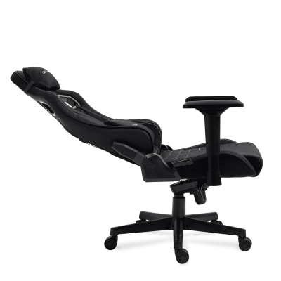 Fotel Gamingowy DELAGEAR G 808 Czarny Materiałowy - odchylone oparcie
