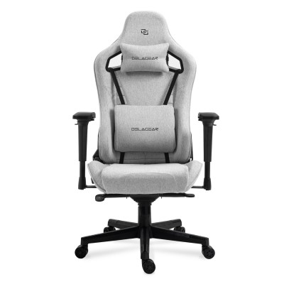 Fotel Gamingowy DELAGEAR G 808 Szary Materiałowy