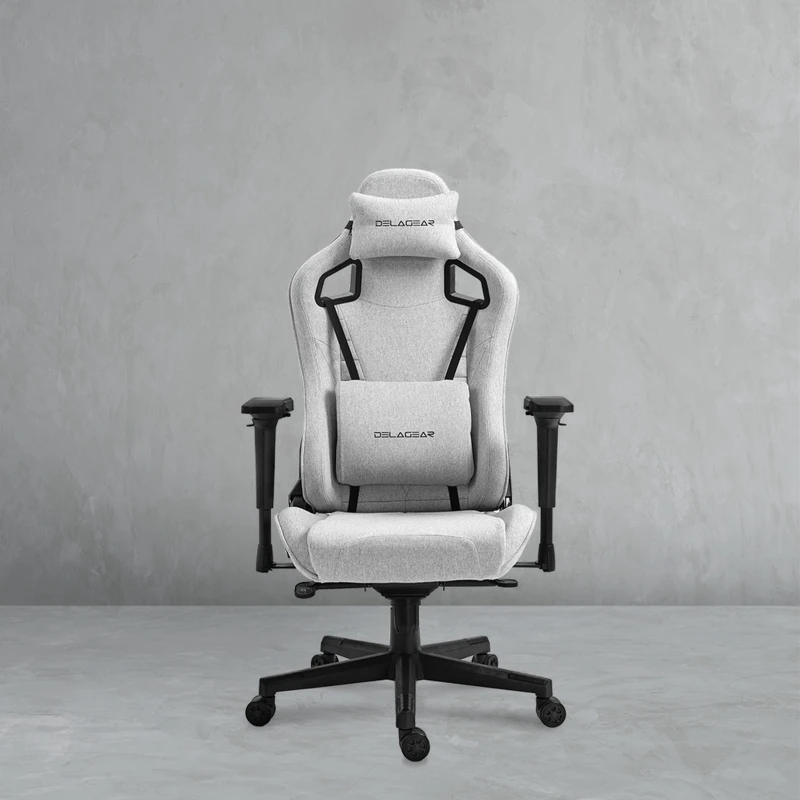 Fotel Gamingowy DELAGEAR G 808 Szary Materiałowy