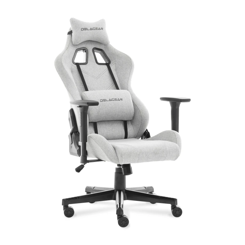 Fotel Gamingowy DELAGEAR G 606 Szary Materiałowy