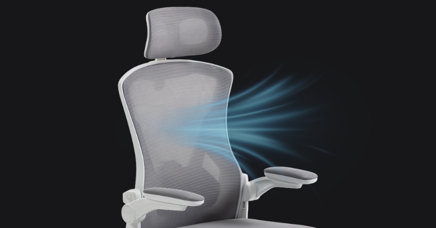 M 330 ERGONOMICZNE, PRZEWIEWNE OPARCIE Z TKANINY MESH