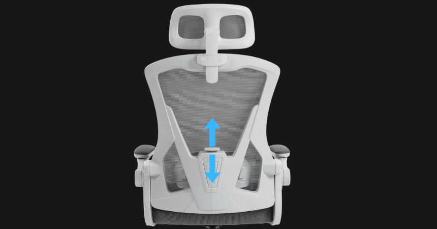M 330 REGULOWANE PODPARCIE LĘDŹWI SZARY