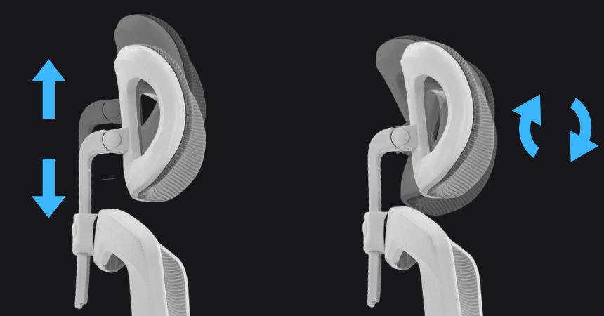 M330 REGULOWANY ZAGŁÓWEK 2D SZARY