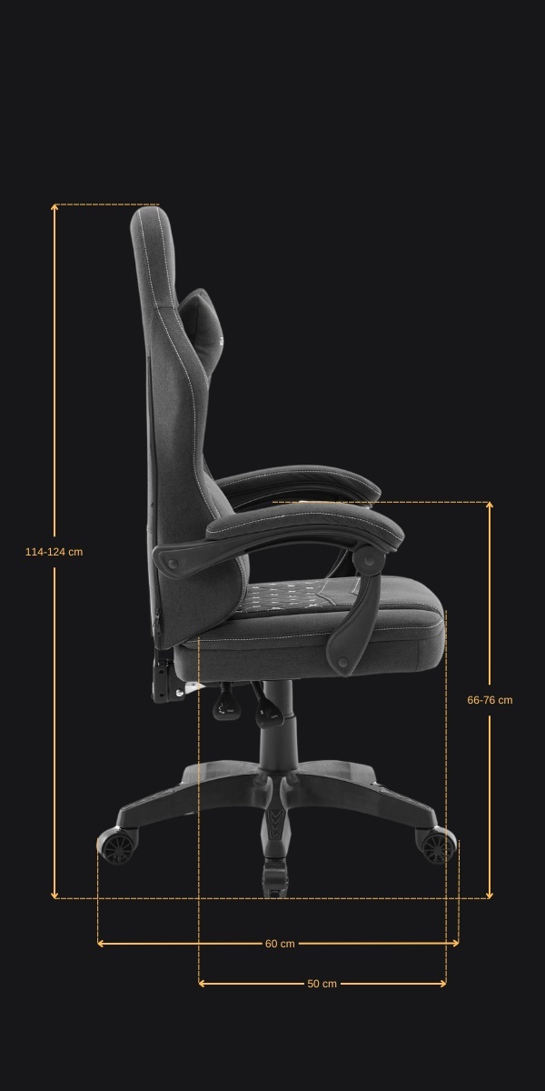Wymiary DELAGEAR G 300 Czarny Materiałowy