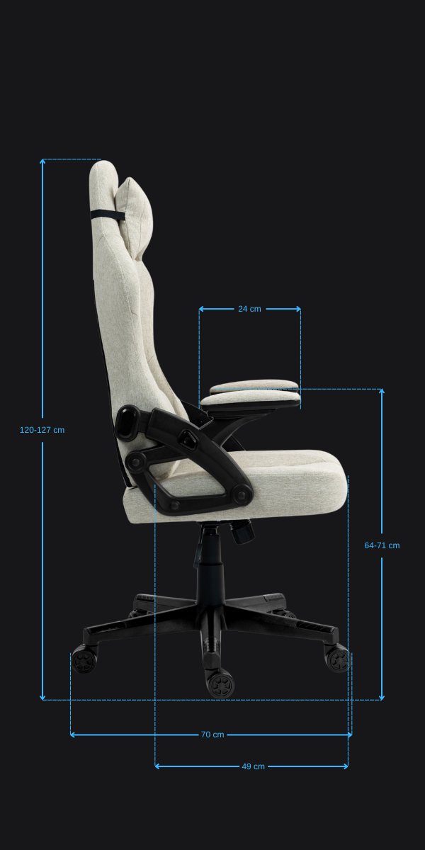 WYMIARY  DELAGEAR G 404 Beżowy Materiałowy