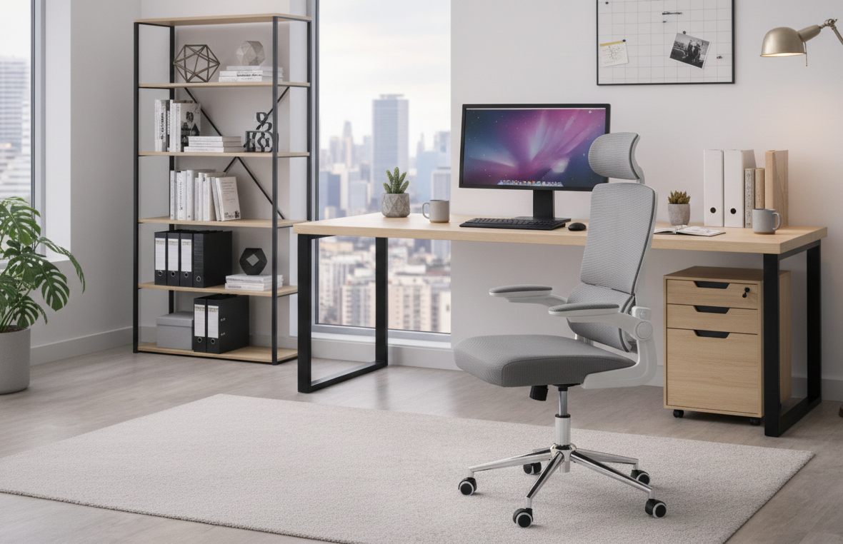  Fotel Biurowy Ergonomiczny DELAGEAR M 350 Szary