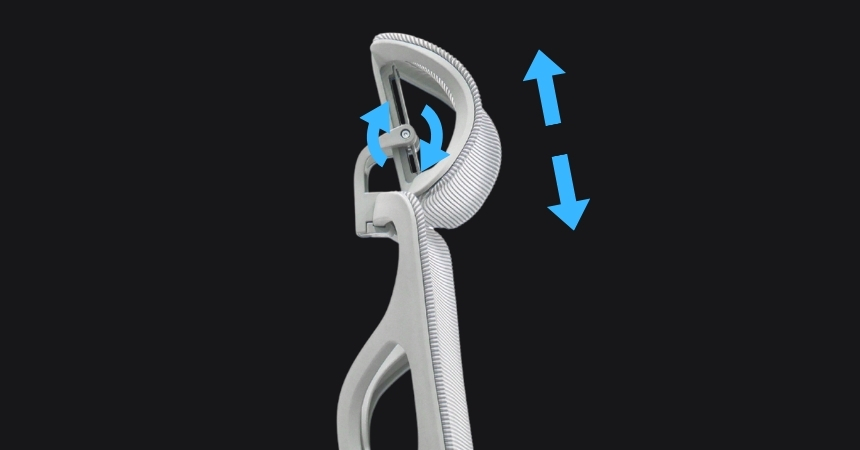 Regulowany zagłówek 2D fotela ERGONAUT BIONIC