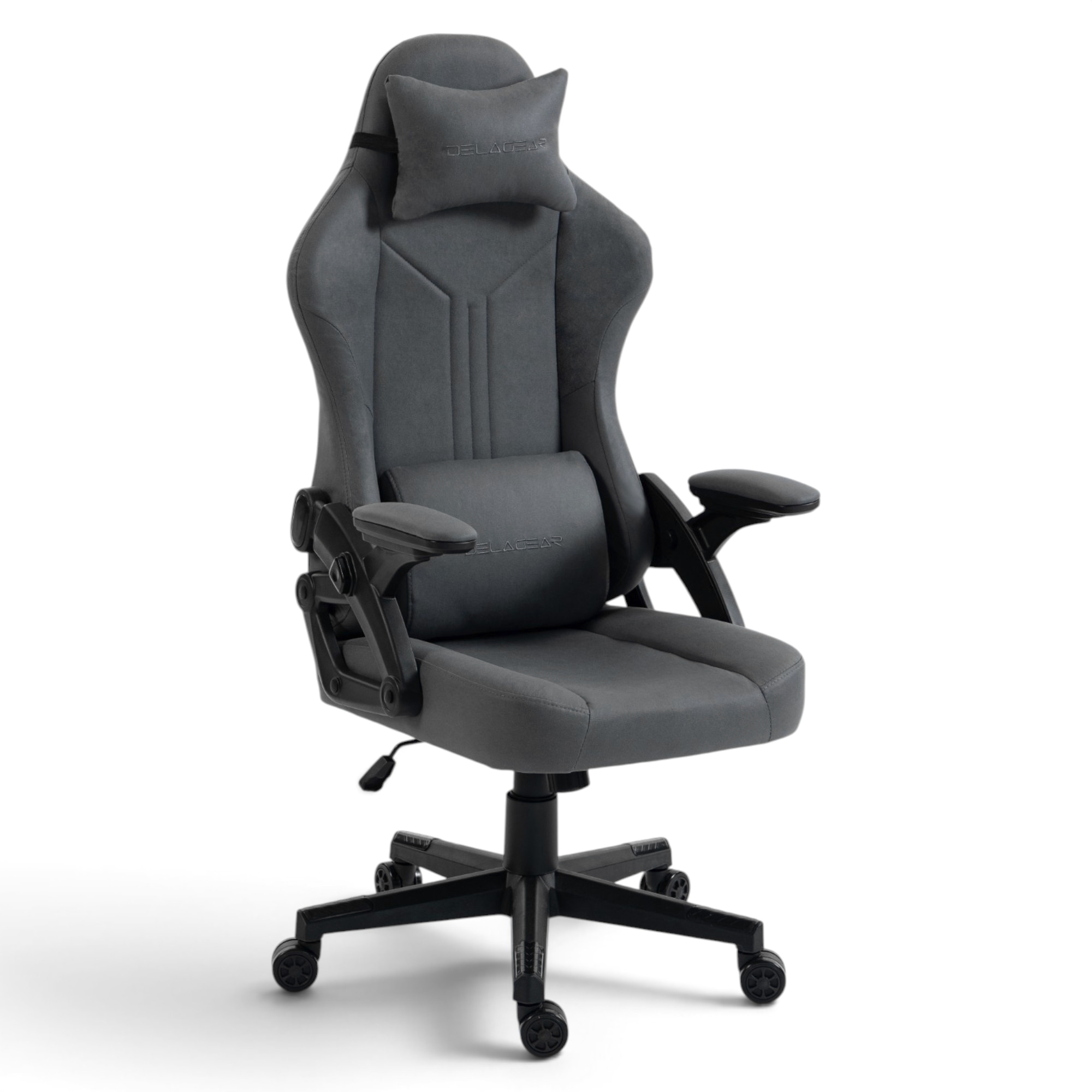 Fotel Gamingowy DELAGEAR G 414 Ciemnoszary Materiałowy