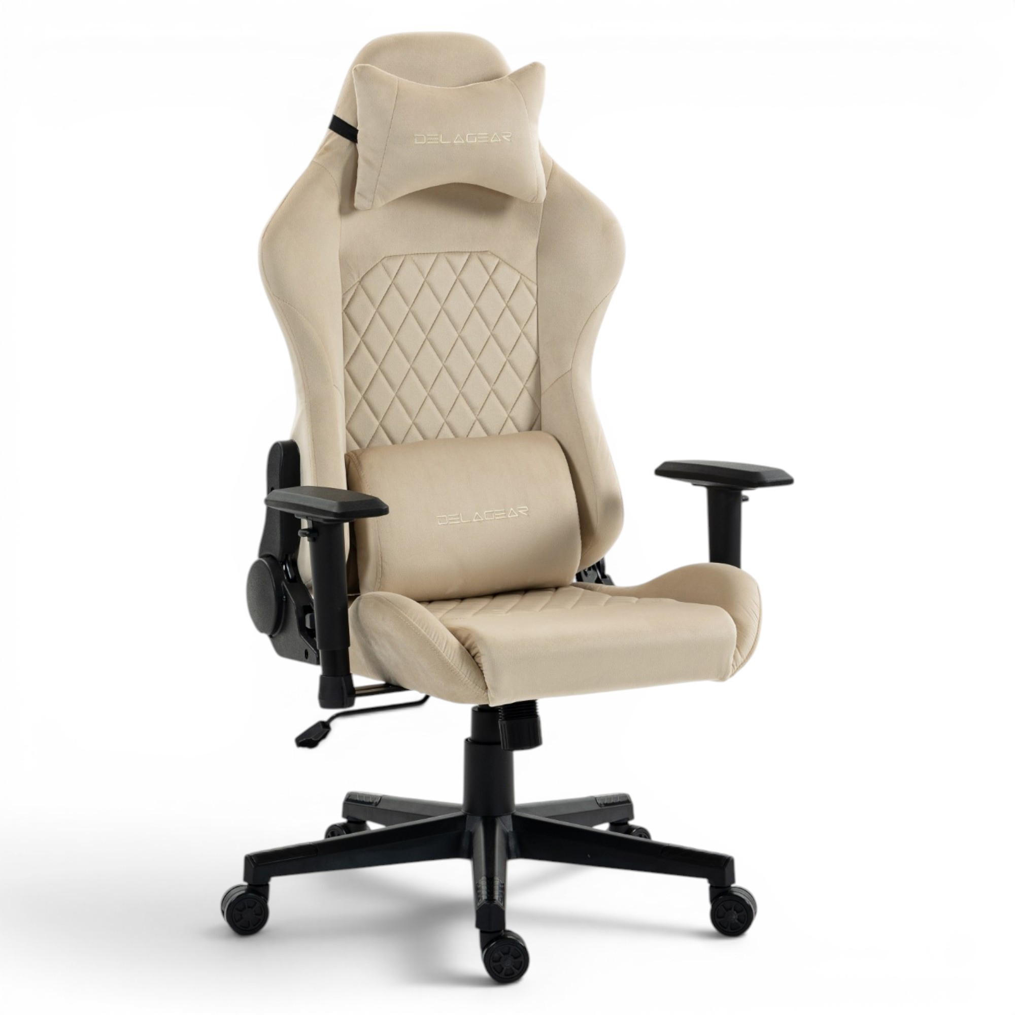 Fotel Gamingowy Delagear G 505 Beżowy Materiałowy